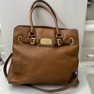 Genuine leather Michael Kors Brown Shoulder Bag with Gold Hardware